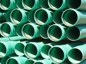 large green water main pipes