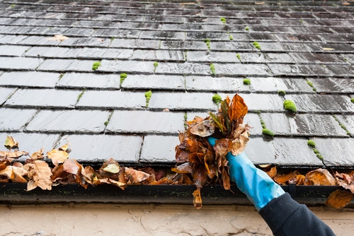 clogged gutter plumbing