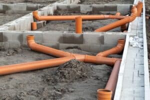plumber new build sewer and water lines