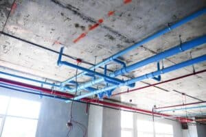 commercial plumbing in a new construciton