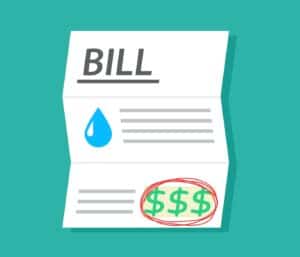 High Water Utility bill icon. Clipart image isolated on white background