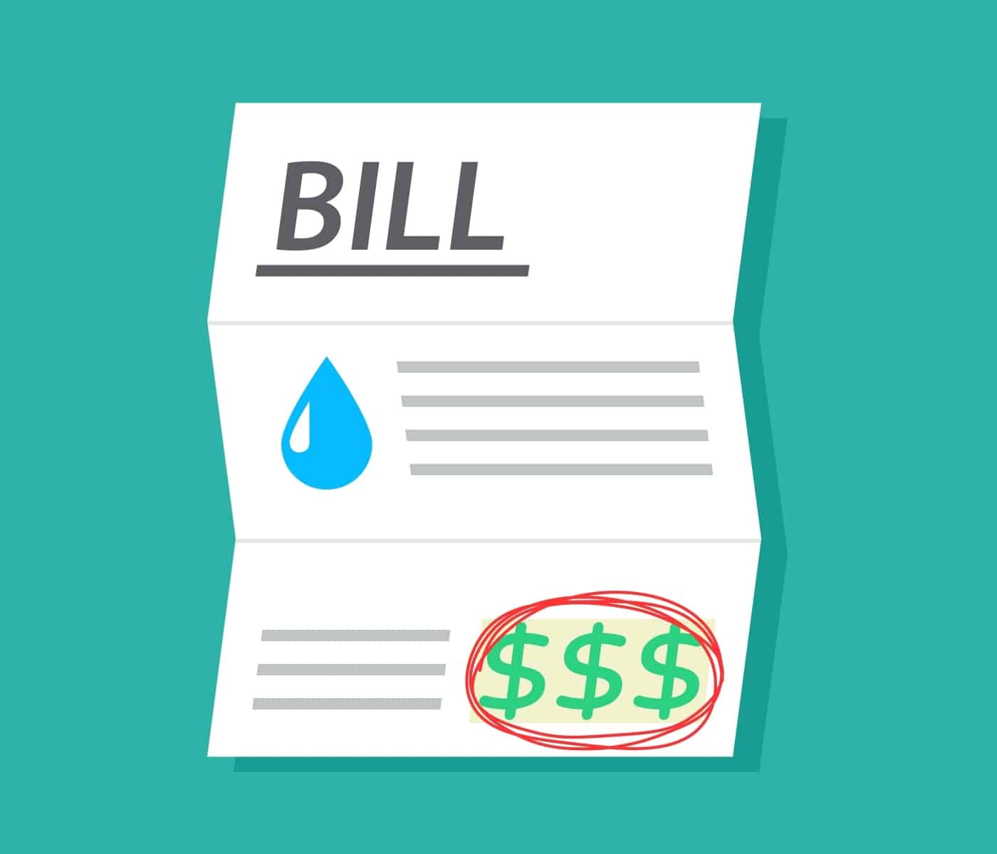 High Water Utility bill icon. Clipart image isolated on white background